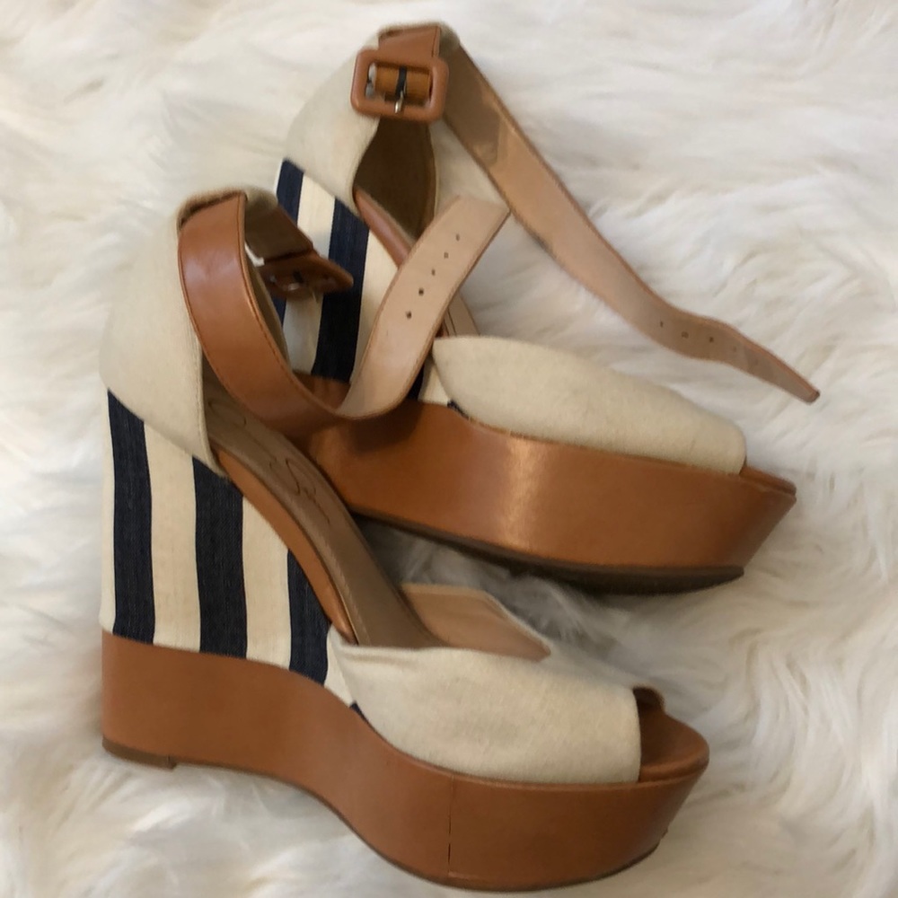 Jessica Simpson Striped Wedges